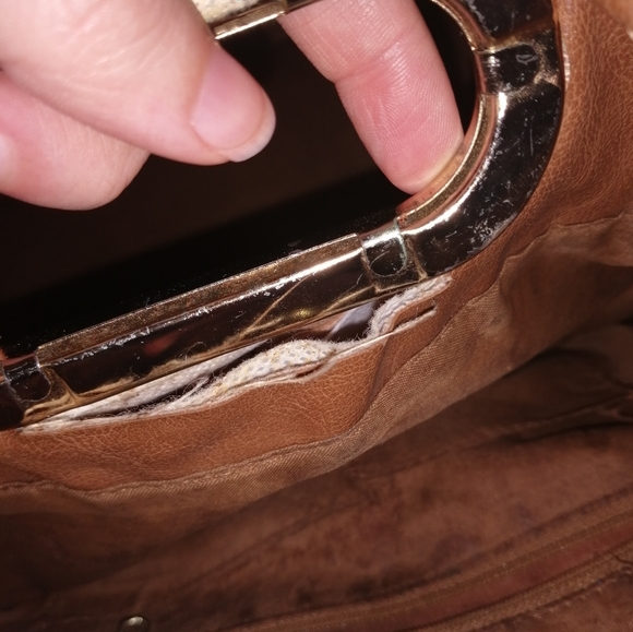 🐘 ALDO brown crossbody/handbag with fringe - Picture 5 of 8